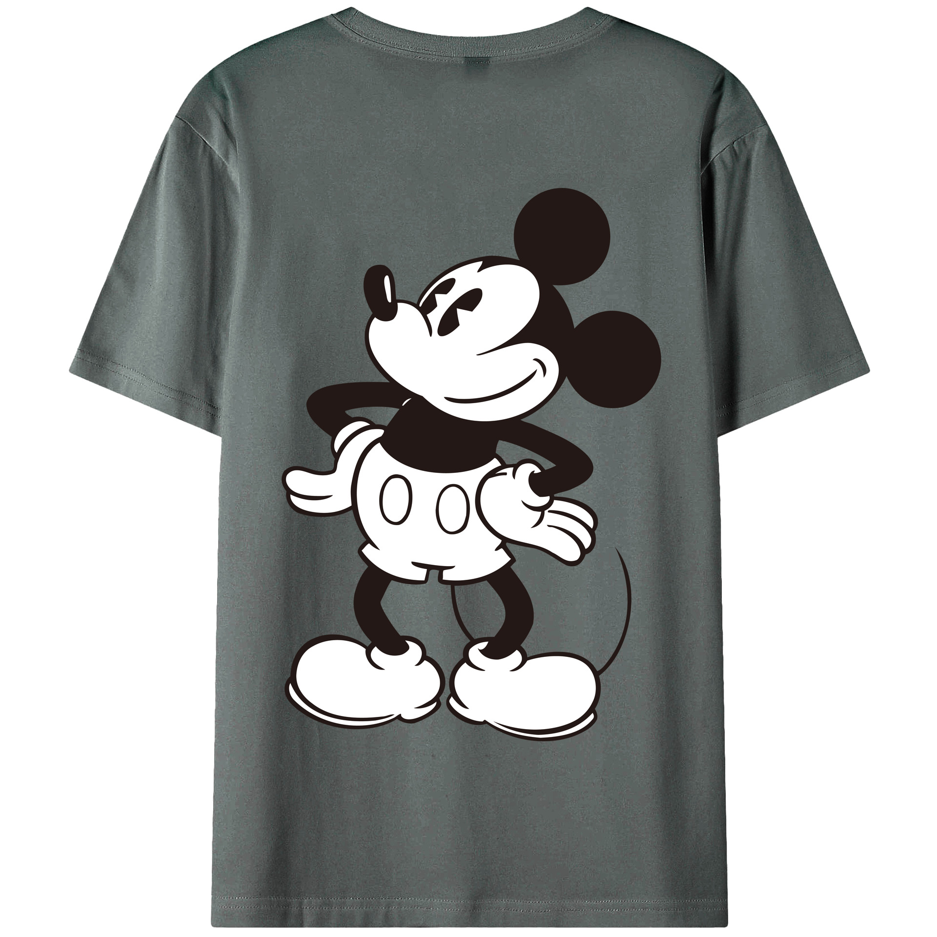 （画像用） ミッキーマウス Mickey Mouse 綿100％半袖Tシャツ（背面プリント）